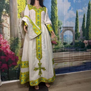 Ethiopian Dress | Habesha Dress | Eritrean Dress | 100% Handmade in Ethiopia |Traditional Zuria Ethiopian Eritrean Menen Kemis