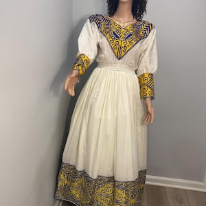 Ethiopian Dress | Habesha Dress | Eritrean Dress | 100% Handmade in Ethiopia |Traditional Zuria Ethiopian Eritrean Menen Kemis