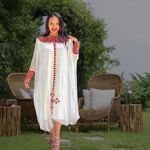 Ethiopian Dress | Habesha Dress | Eritrean Dress | Handmade in Ethiopia |Ethiopian| Eritrean| Buna Kemis| Coffee Dress| Gift| Habesha| Kemis