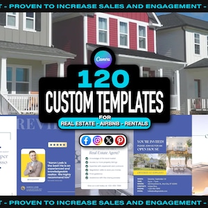 120 Real Estate Canva Templates: Airbnb & Rental Marketing
