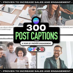 300 Days of Social Media Captions | Instagram Engagement Boost | Content Planning | Captions for Business Marketing | Sales Increase Gain
