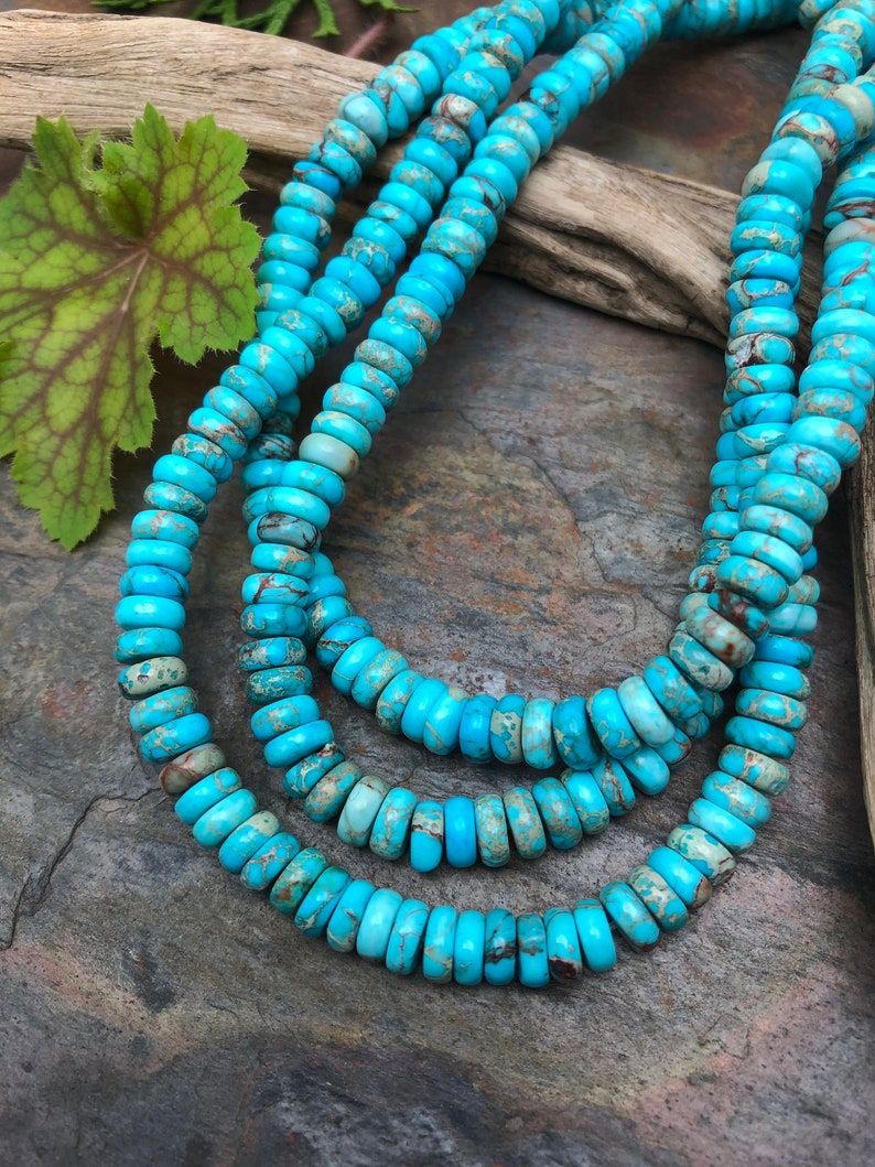 Tremendous Turquoise Jasper Semi Precious Beads