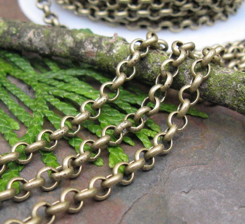 3FT Matte Antique Brass 2mm Chain Fine Chain Etsy
