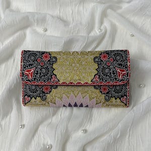 Cartera estilo boho, cartera hippie hecha a mano, cartera étnica bordada, cartera tribal para mujer, regalo ideal para ella, monedero boho, idea de regalo