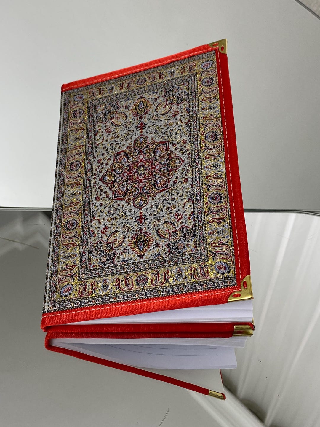 Handmade Persian Carpet Notebook: Floral Woven Fabric Journal - Etsy
