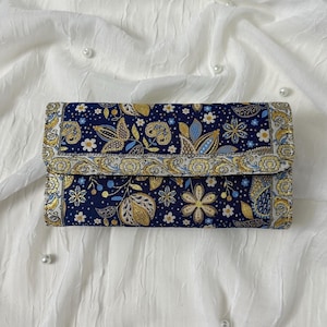Handgefertigte Boho Geldbörse, Ethnische Kupplung, Hippie Style Geldbörse, Geschenk für Frauen, Vintage Geldbörse, süße Stoff Geldbörse, Boho Accessoires