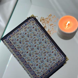 Handmade Persian Floral Notebook  Elegant Hardcover Journal with Oriental Patterns, & Stationery Lovers mother day gift