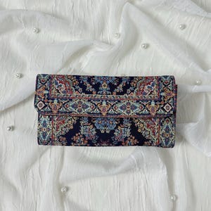Carteira estilo boho feita à mão para mulheres - Bolsa de tecido étnico hippie - Presente exclusivo para ela - Carteira fofa - Bolsa boho autêntica