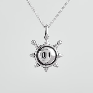 Sunshine Sprite Silber Anhänger - Super Mario Bros Schmuck - Geschenke für Nintendo Fans