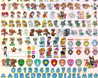 Paquete de diseños SVG de "Amigos encantadores" y alfabeto 3D, elementos en capas, clipart, SVG para Cricut, archivo vectorial en capas. Archivos digitales.