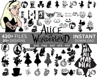 Alice in Wonderland SVG Bundle, Alice SVG, Princess svg, Alice in Wonderland Clipart, Alice in Wonderland cut file