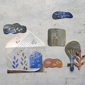 Raccontami una storia illustrazioni miniature - dipinto originale -piccoli dipinti - decorazione - pezzo unico