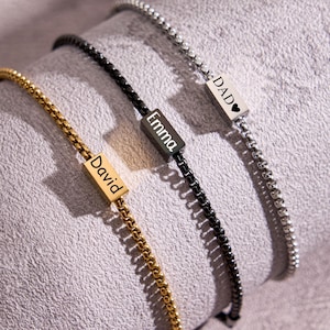 Custom Bracelet For Dad With Kids Name,Personalized Daddy Bracelet,Famliy Name Bracelet,Family Jewelry,Husband Gift For Dad,Fathers Day Gift