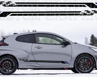 Sticker voiture inspiré de la Yaris GR : vinyle autocollant élégant