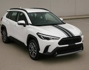 Corolla Cross Vinyl Hood Decals: Car Culture Design