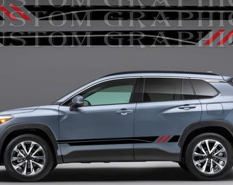 Conduisez avec style grâce aux autocollants en vinyle personnalisés compatibles avec la Corolla Cross