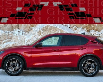 Conduce con estilo con calcomanías de vinilo personalizadas compatibles con Stelvio