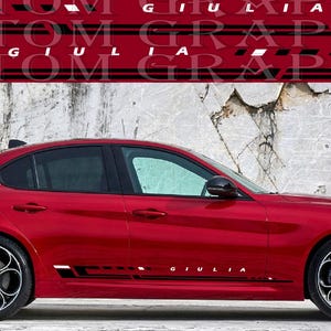 Giulia Compatible Vinyl Car Decal - Unique Automotive Design