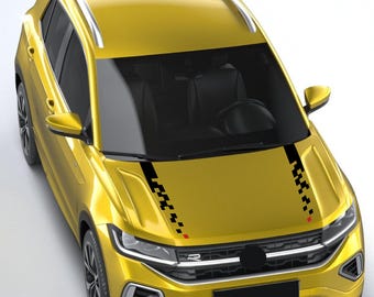 Transform Your Ride with Custom Vinyl Car Hood Stickers compatible with T-Cross
