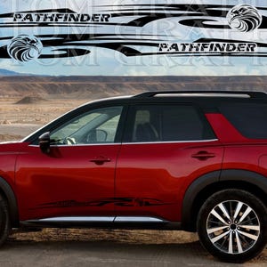 Dodaj odrobinę stylu swojemu samochodowi dzięki naklejkom winylowym kompatybilnym z Nissan Pathfinder 2023