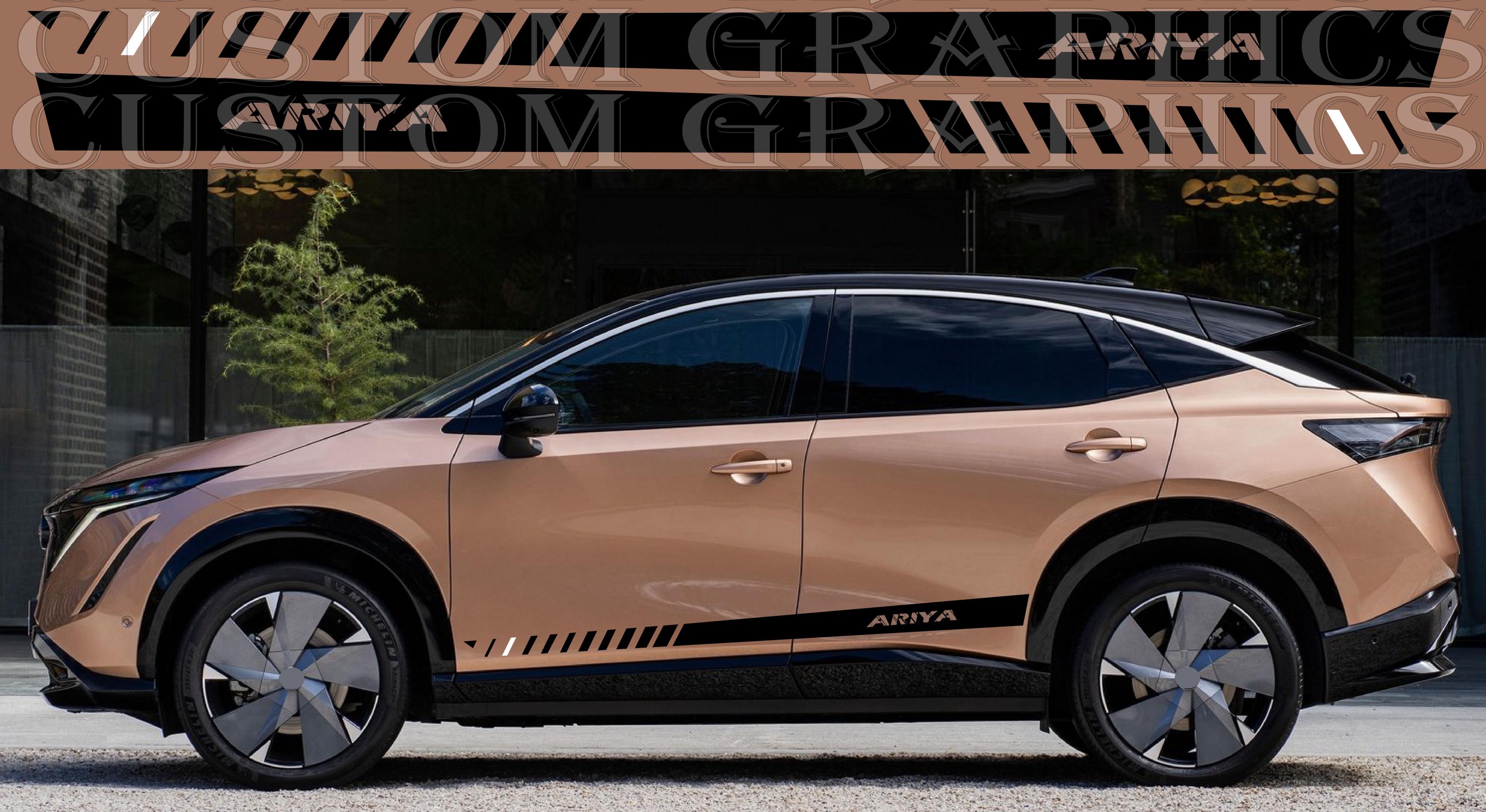 Custom car decals made from high-quality vinyl compatible with Nissan Ariya 2023