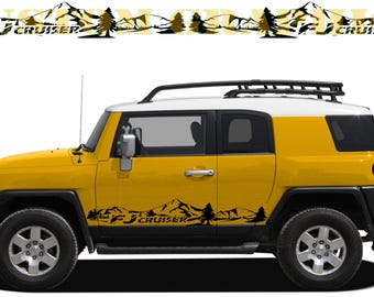 Calcomanía de vinilo para FJ Cruiser: Escena de montaña