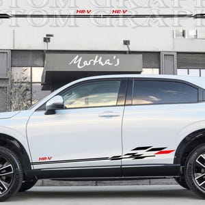 Vinyl car stickers designed to withstand outdoor elements compatible with HR-V 2023