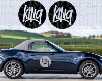 Adhesivo de vinilo para Mazda MX-5 Sport: diseño "King"