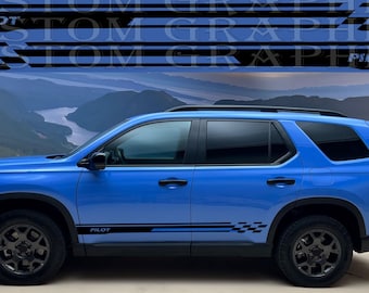 Customizable vinyl car decals compatible with Pilot