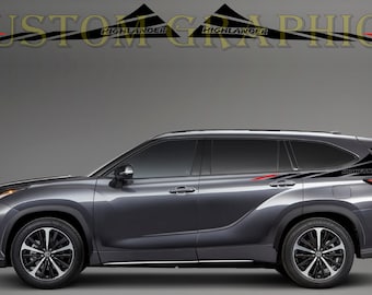 Conduce con estilo con calcomanías de vinilo personalizadas compatibles con Highlander.