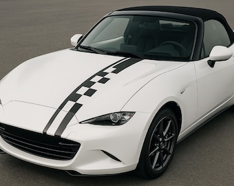 Vinilo adhesivo para el capó del MX-5: Franjas de carreras, pegatinas para coche