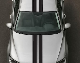 Durable vinyl hood car stickers compatible with Passat