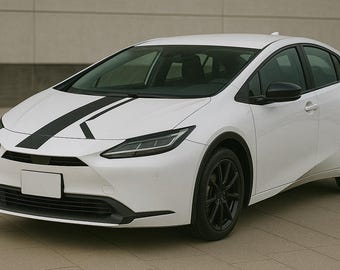 Prius 2023 Hood Decal: Durable Vinyl Car Sticker