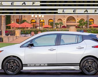 Durable and stylish vinyl decals compatible with Nissan Leaf 2023
