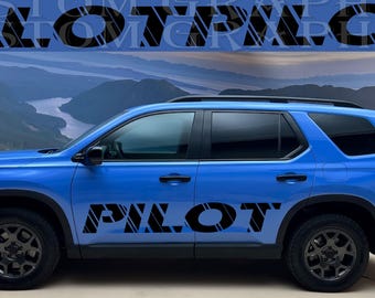 Durable vinyl car decals for cars compatible with Pilot