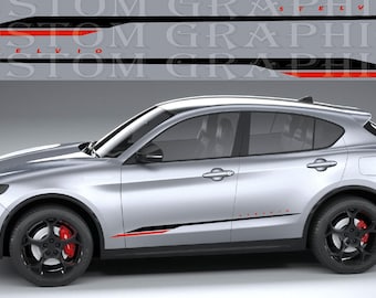Nuestras pegatinas de vinilo son fáciles de aplicar y compatibles con Stelvio.