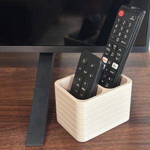 Modern Remote Holder, TV Remote Organizer, Living Room Caddy, Remote Control Dock, 3D Printed Caddy, Minimalist Remote Tray