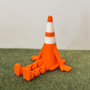 Traffic Cone Buddy, Large Construction Cone Buddy, Safety Cone Decor, Jobsite Gift, Crew Chief Gift, 3D Printed Cone, Road Worker Gift