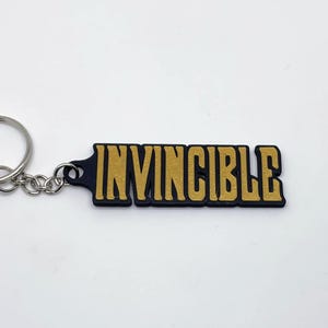 Invincible Keychain - 3D Printed Key Tag  - Great Gift for Kids, Teens, Friends