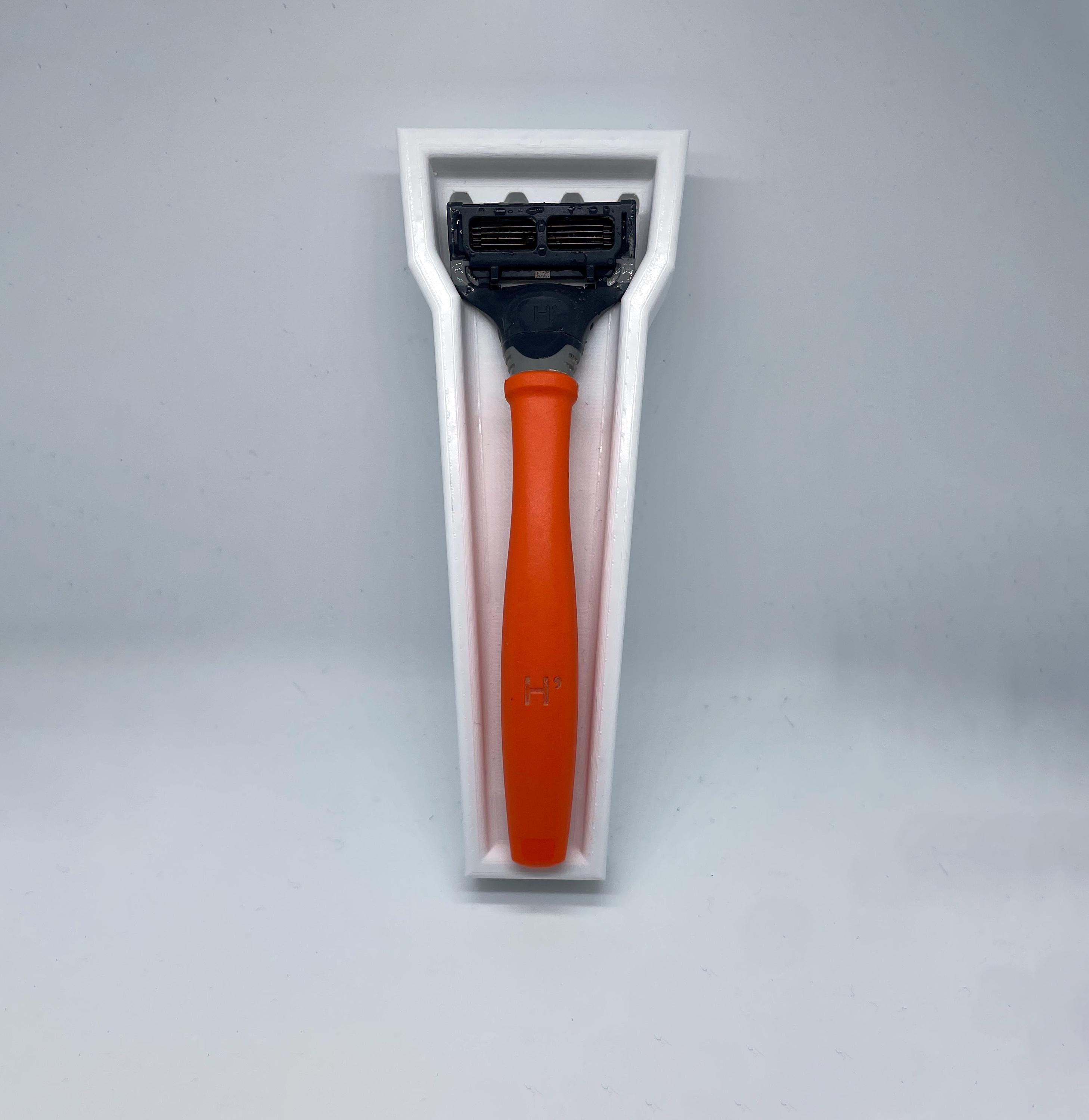 Vassoio ergonomico autodrenante per contenere il rasoio da barba - Si adatta alla maggior parte dei rasoi - Design minimalista - Vassoio per rasoio V3