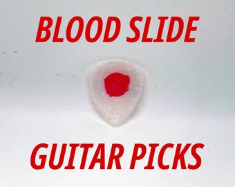 Blood Slide Themed Guitar Picks - Pack of 10 or 20 - Multiple Thickness Options