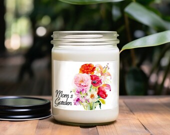 Family Birth Flower Bouquet - Custom Mother's Day Gift - Scented Soy Candle - 9 oz