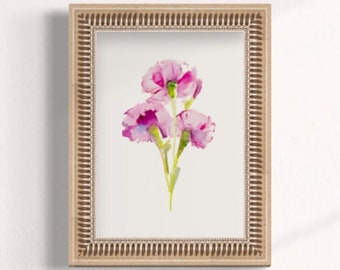 Goździk - Kwiat narodzin stycznia Oryginalny obraz