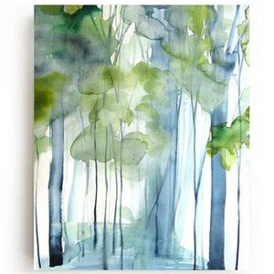 New Growth Canvas Print - Landscape Wall Art - Calming Home Decor - Watercolor Painting - Trees - Living Room - Gallery Wall - Meditation