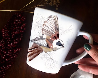 Let it Be Latte Mug - Bird Illustration - Watercolor Painting