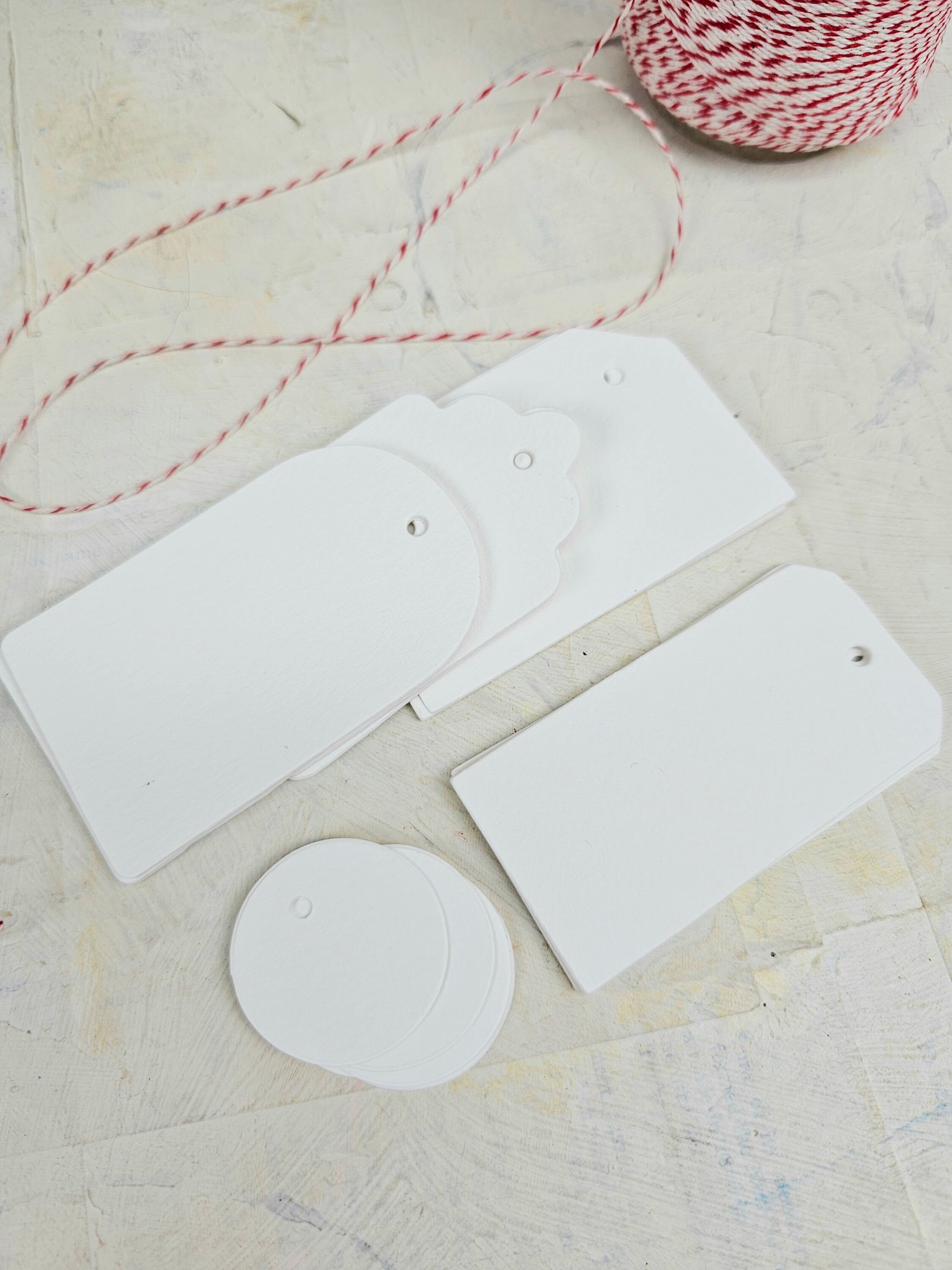 Set of 25 Die Cut Watercolor Paper Tags 5 Different Shapes Etsy