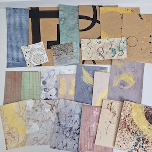 Luxe Grunge scrappy bundle- 22 Art Papers, Collage Paper, Junk Journal Papers