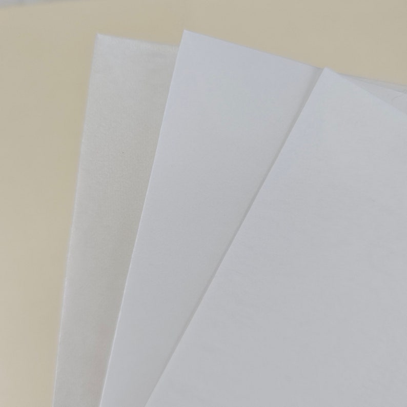 TRANSLUCENT Envelope Collection Set of 30, 10 Each Glassine, Vellum and