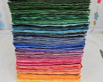 SURPRISE ME bundle of dyed papers, mixed paper pack, 25 pages RANDOMLY selected