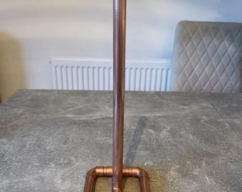 Handmade Copper Kitchen Roll Holder Freestanding Industrial 15mm Pipe Stand
